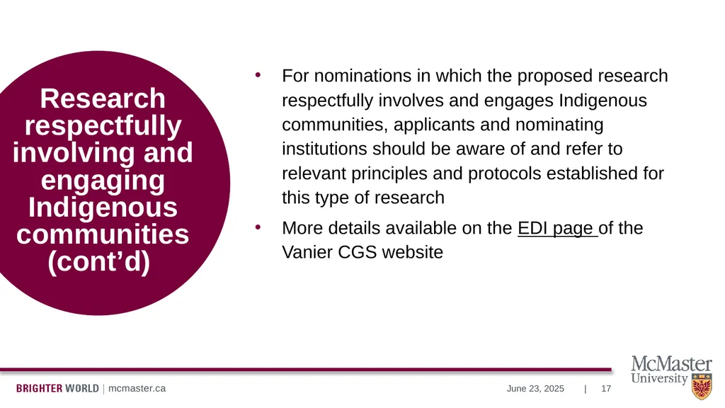 Information Session Vanier Doctoral – Canada - slide 17 of 52