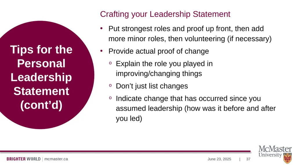 Information Session Vanier Doctoral – Canada - slide 37 of 52