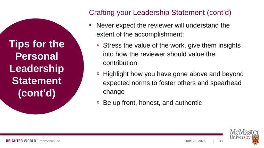 Information Session Vanier Doctoral – Canada - slide 38 of 52