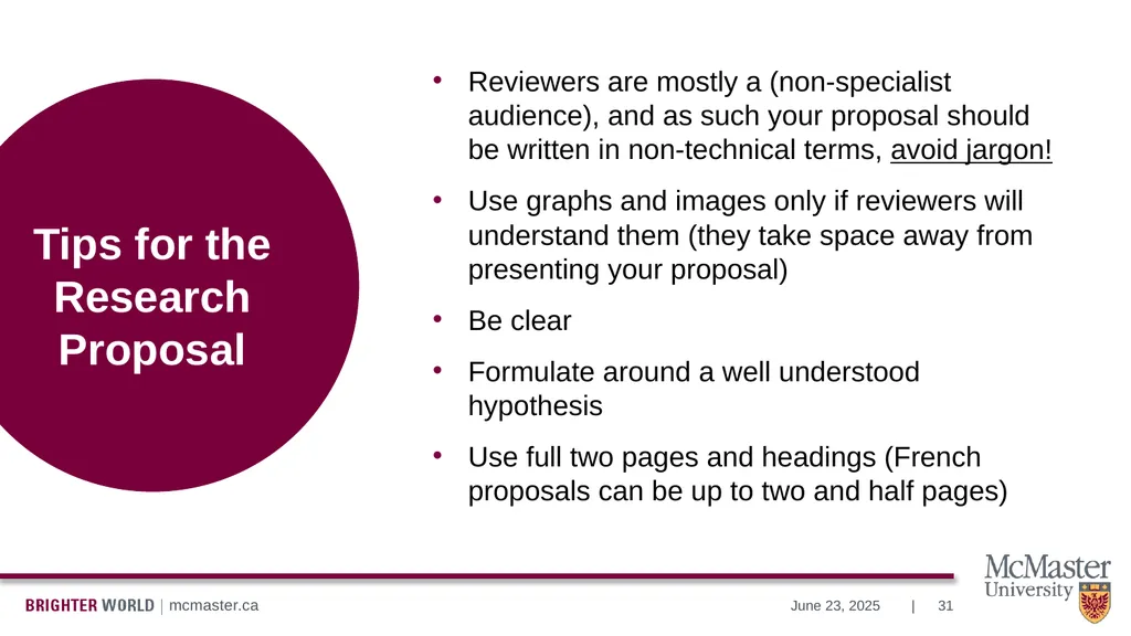Information Session Vanier Doctoral – Canada - slide 31 of 52