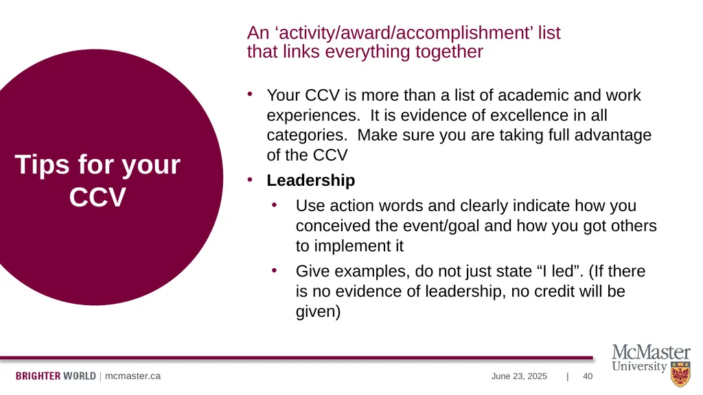 Information Session Vanier Doctoral – Canada - slide 40 of 52
