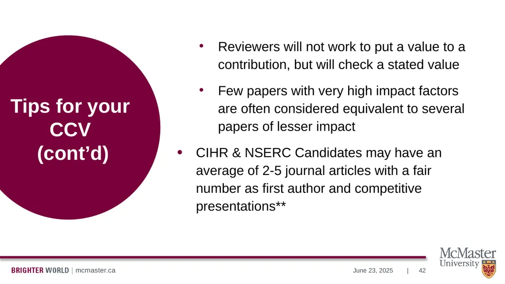 Information Session Vanier Doctoral – Canada - slide 42 of 52