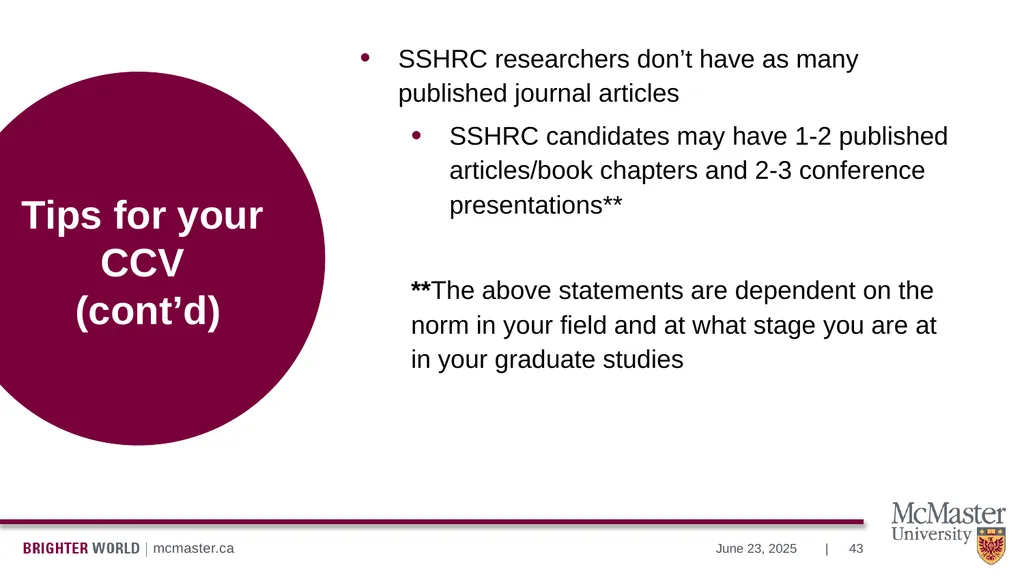 Information Session Vanier Doctoral – Canada - slide 43 of 52