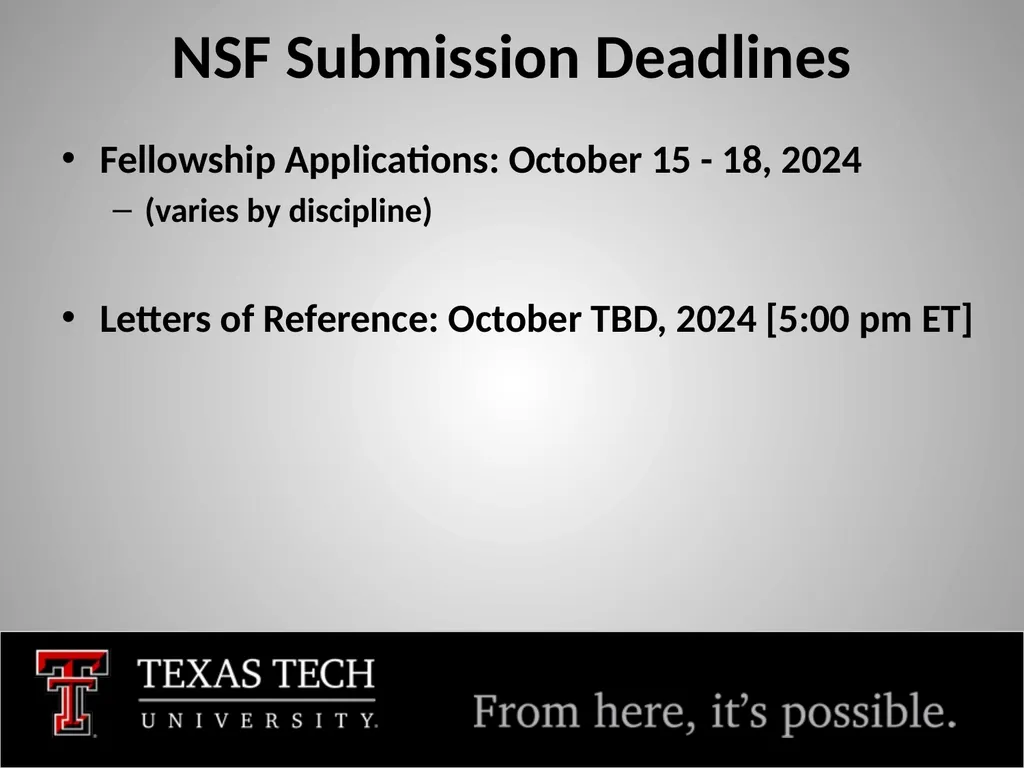Fellowships and Funding FY 2025 Tim Dallas, PhD - slide 15 of 28
