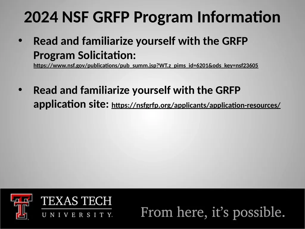 Fellowships and Funding FY 2025 Tim Dallas, PhD - slide 14 of 28