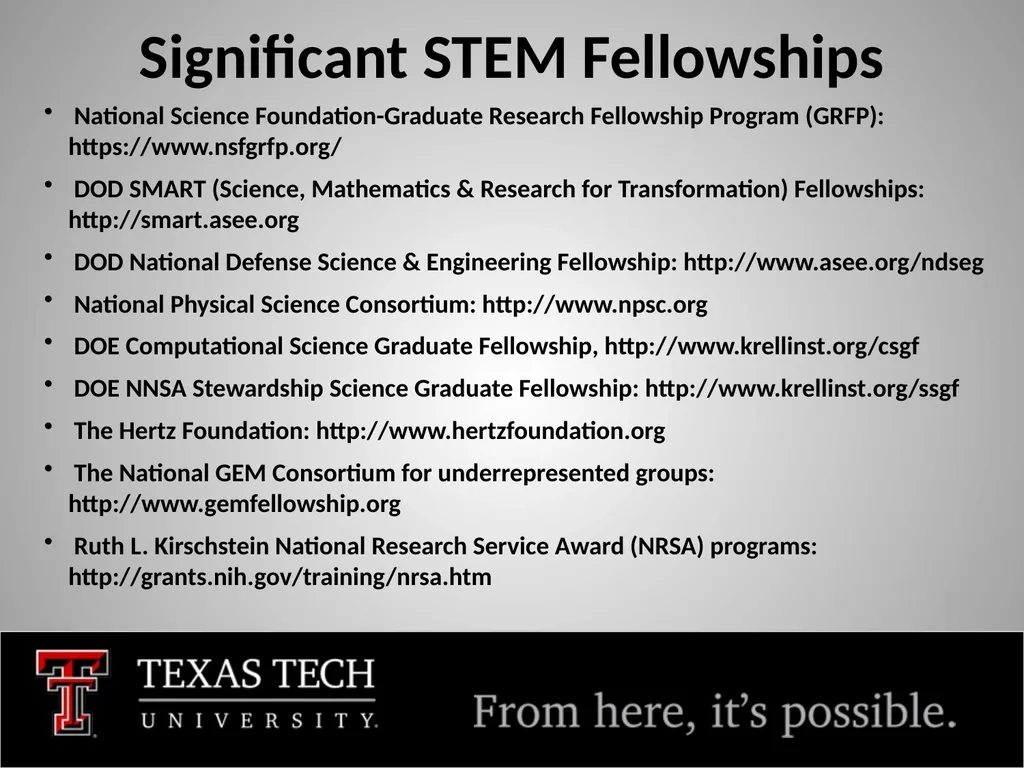 Fellowships and Funding FY 2025 Tim Dallas, PhD - slide 8 of 28