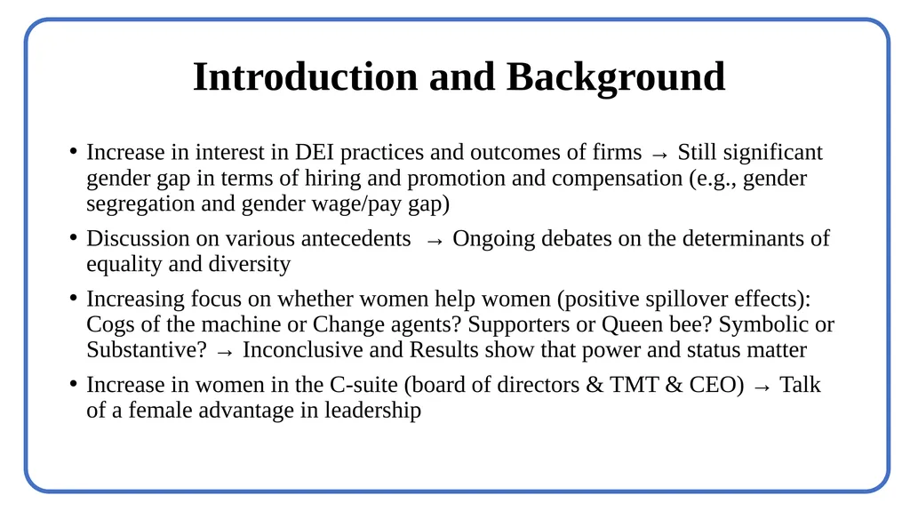 Closing the gap? A systematic review on the - slide 2 of 17