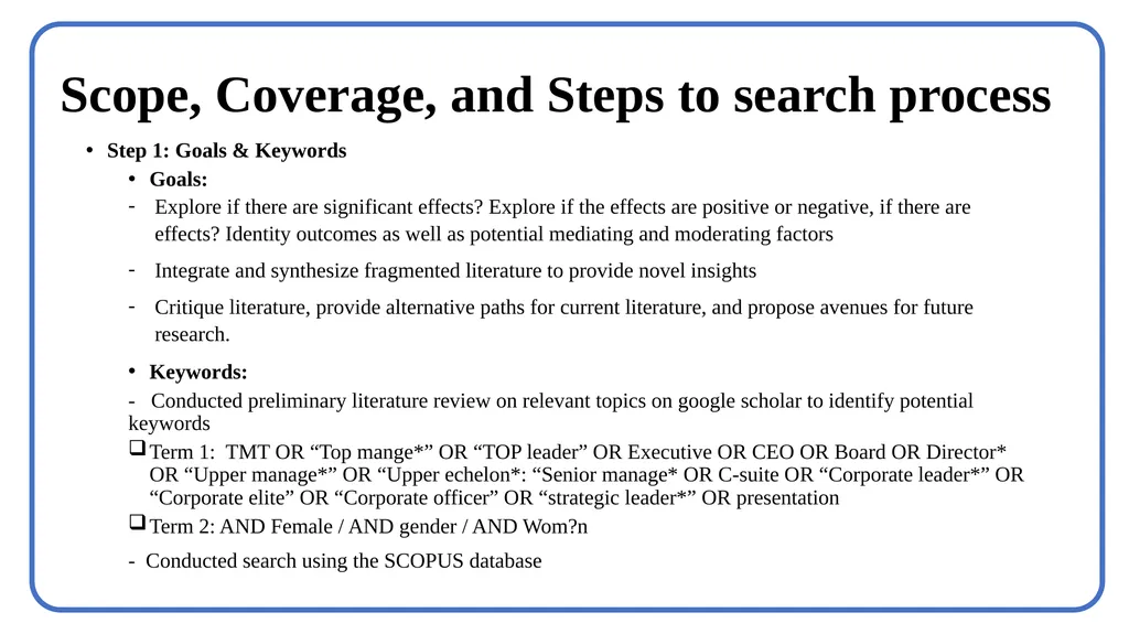 Closing the gap? A systematic review on the - slide 5 of 17