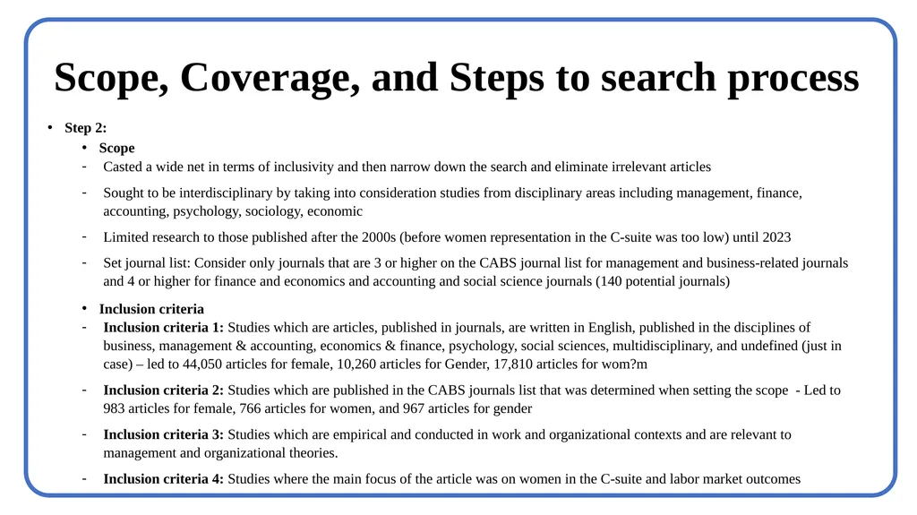 Closing the gap? A systematic review on the - slide 6 of 17