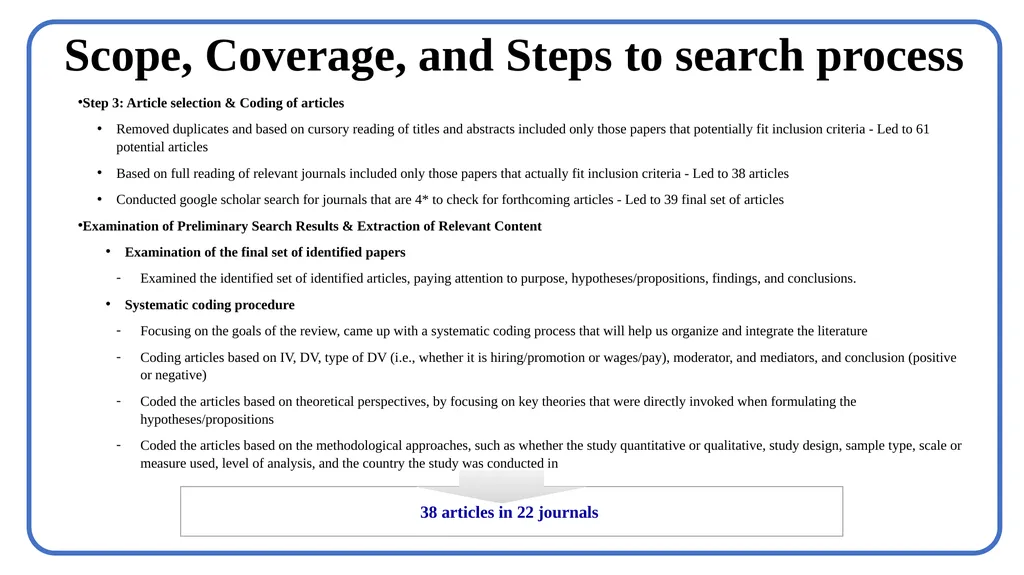 Closing the gap? A systematic review on the - slide 7 of 17