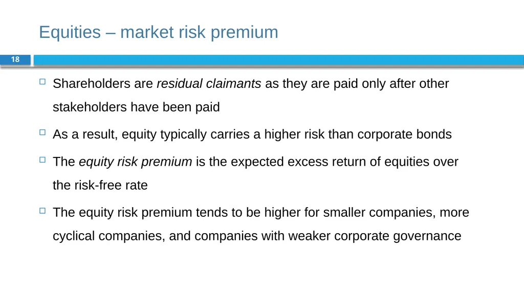 Corporate Finance for Long-Term Value Chapter 4: - slide 18 of 23