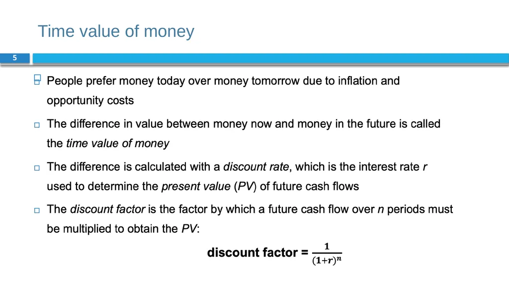 Corporate Finance for Long-Term Value Chapter 4: - slide 5 of 23