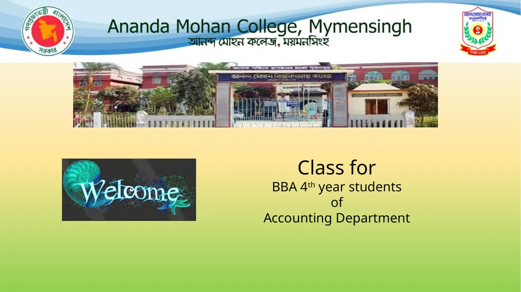Class for BBA 4th year students of Accounting