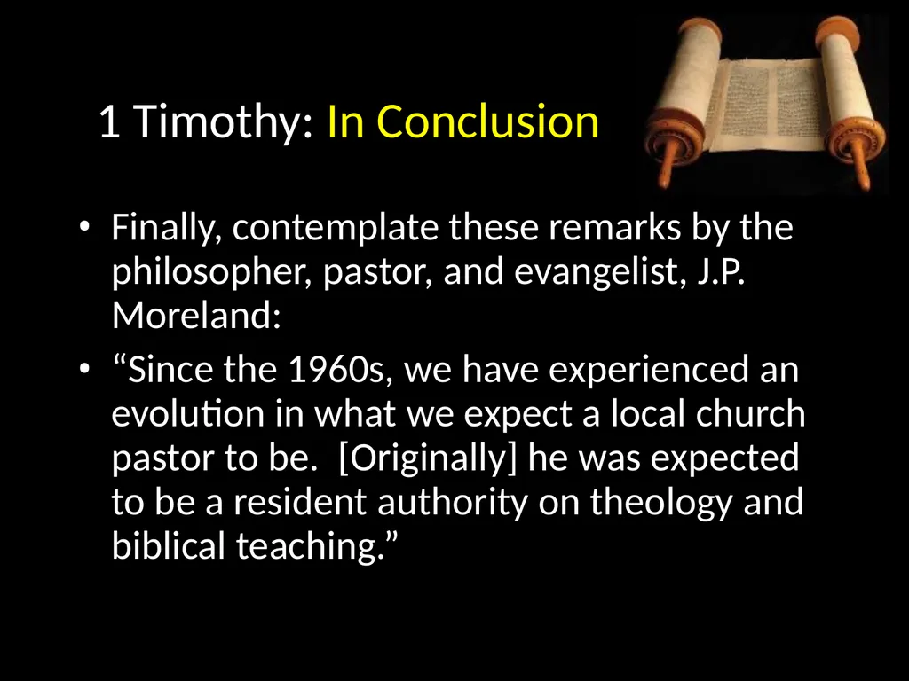 1 Timothy: Overview “… I write so that you may - slide 19 of 23