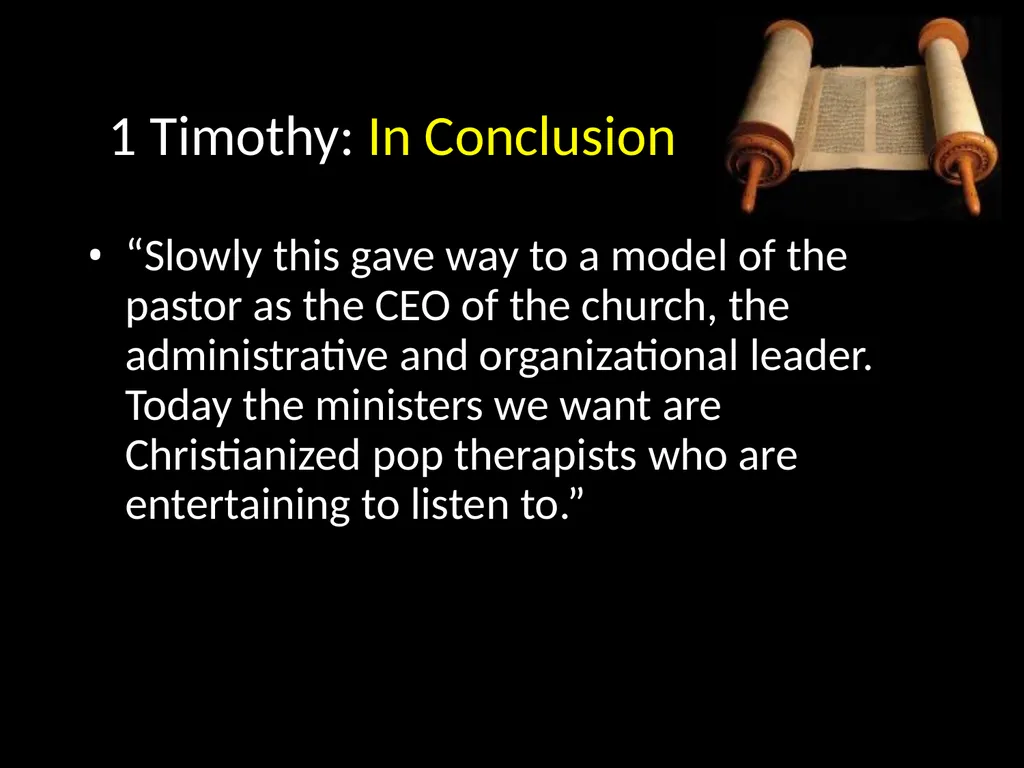 1 Timothy: Overview “… I write so that you may - slide 20 of 23