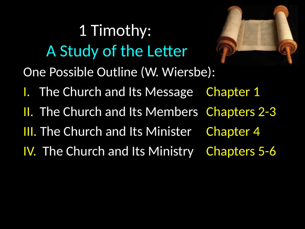 1 Timothy: Overview “… I write so that you may - slide 11 of 23