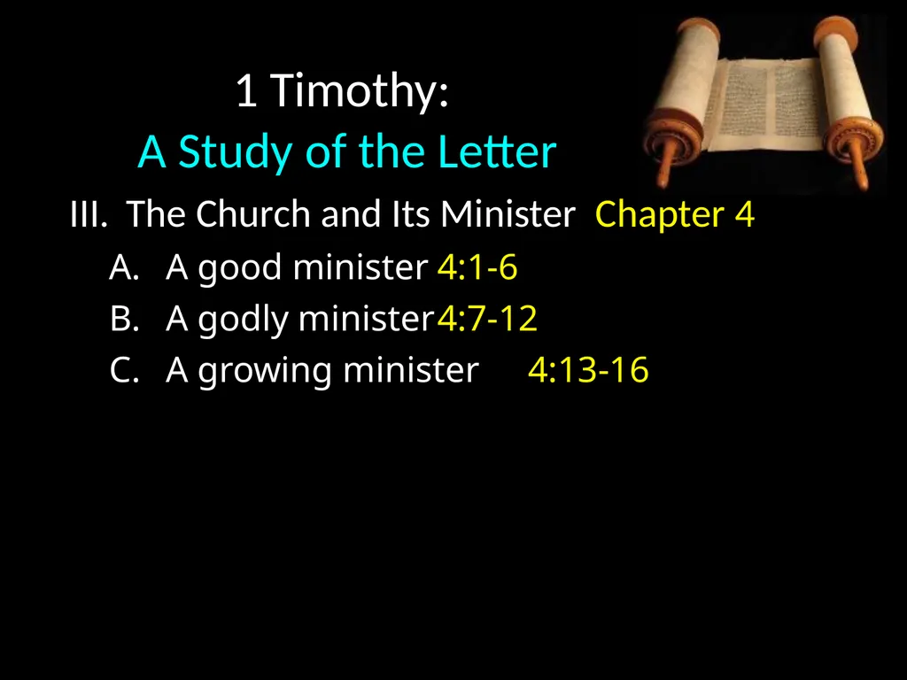 1 Timothy: Overview “… I write so that you may - slide 14 of 23