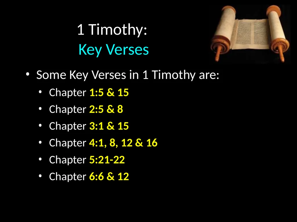 1 Timothy: Overview “… I write so that you may - slide 16 of 23
