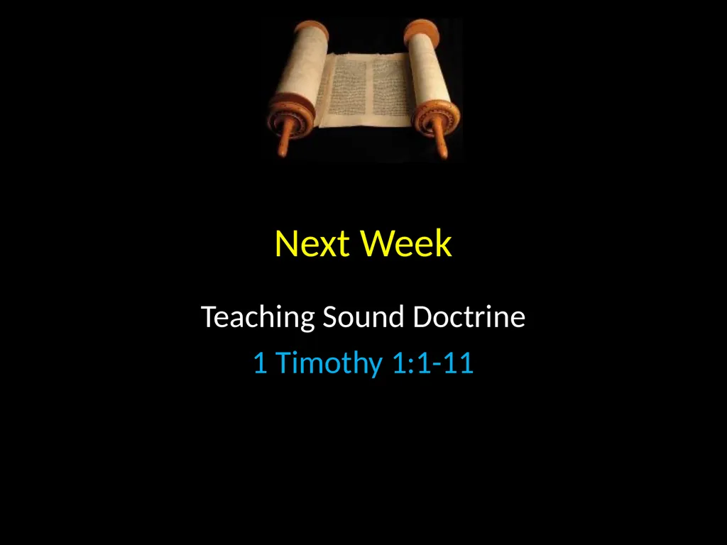 1 Timothy: Overview “… I write so that you may - slide 23 of 23
