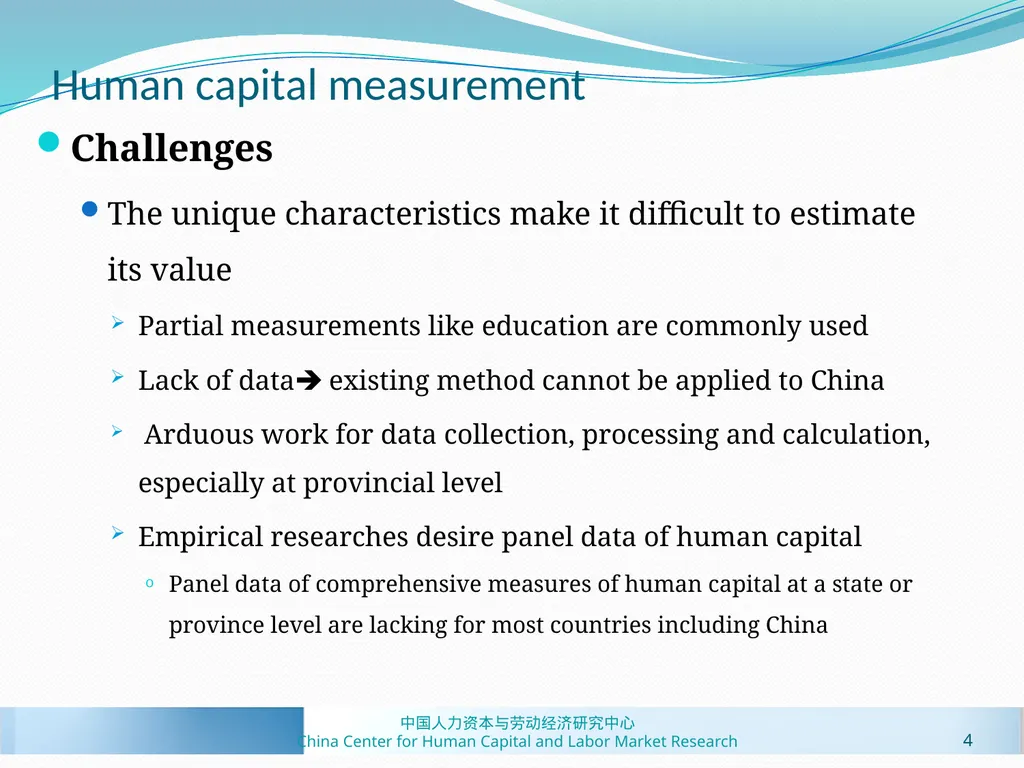 Human Capital Estimates in China: New Panel Data - slide 4 of 41