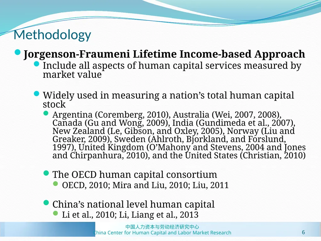 Human Capital Estimates in China: New Panel Data - slide 6 of 41