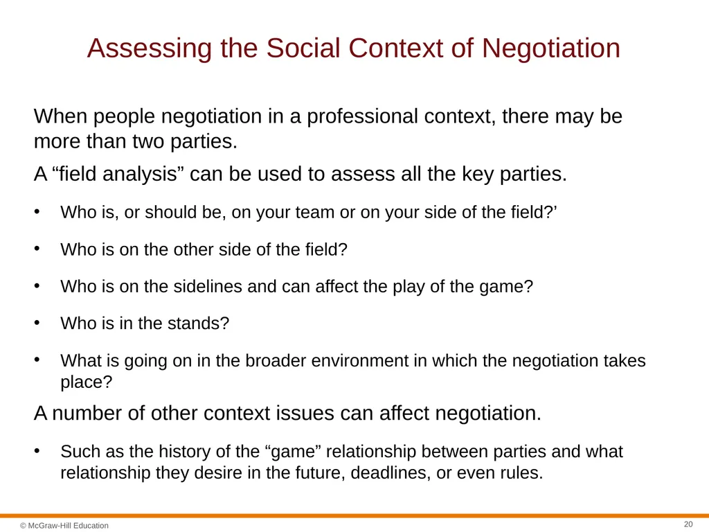 Negotiation Section 01: Negotiation Fundamentals - slide 20 of 22