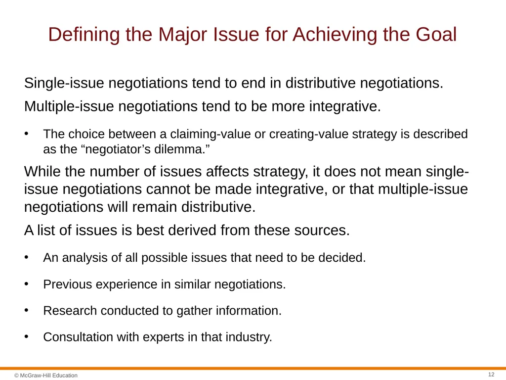 Negotiation Section 01: Negotiation Fundamentals - slide 12 of 22