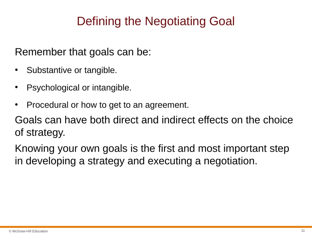 Negotiation Section 01: Negotiation Fundamentals - slide 11 of 22