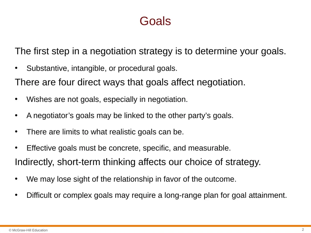 Negotiation Section 01: Negotiation Fundamentals - slide 2 of 22