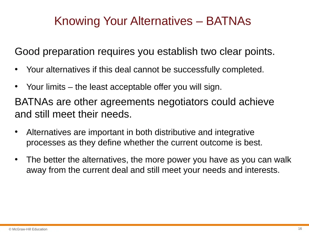Negotiation Section 01: Negotiation Fundamentals - slide 16 of 22