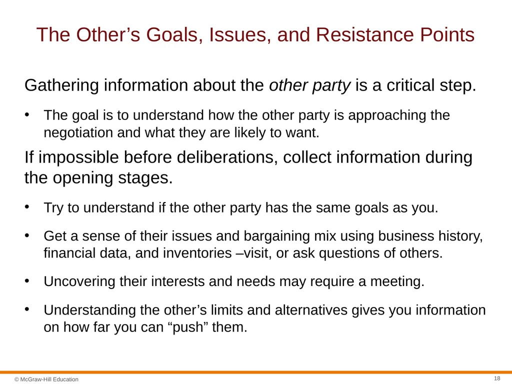 Negotiation Section 01: Negotiation Fundamentals - slide 18 of 22