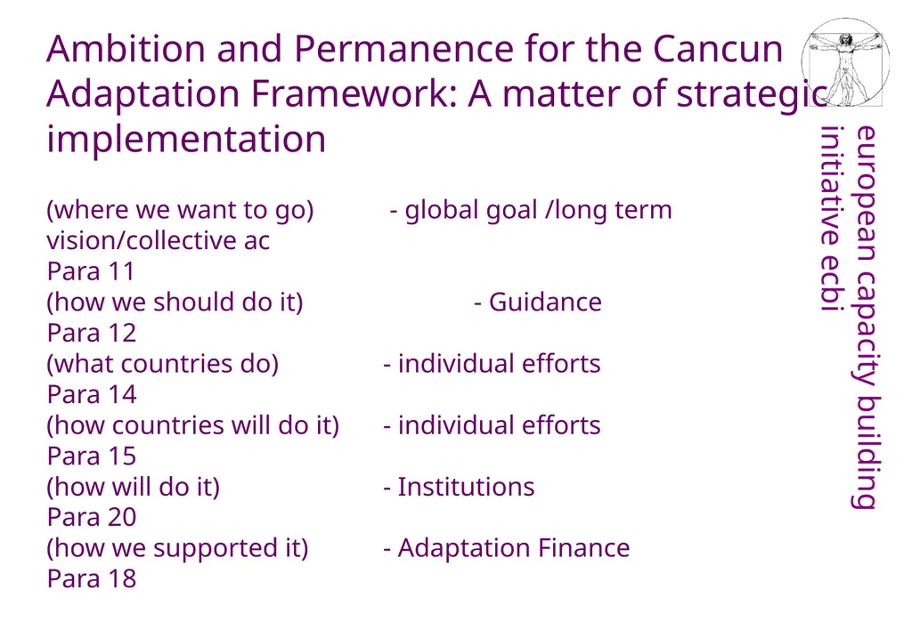 Adaptation in the Paris Agreement Ambition and - slide 4 of 12