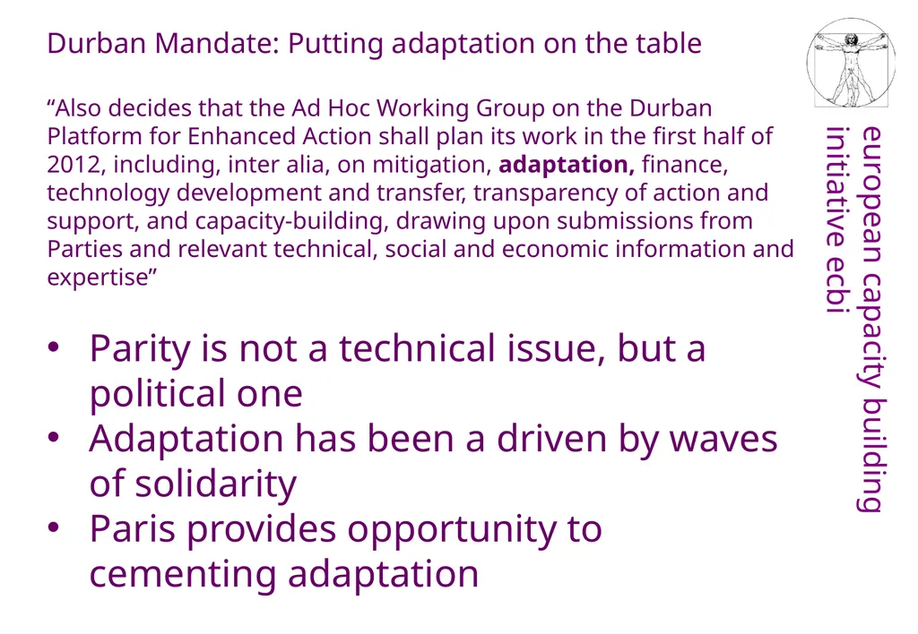 Adaptation in the Paris Agreement Ambition and - slide 2 of 12