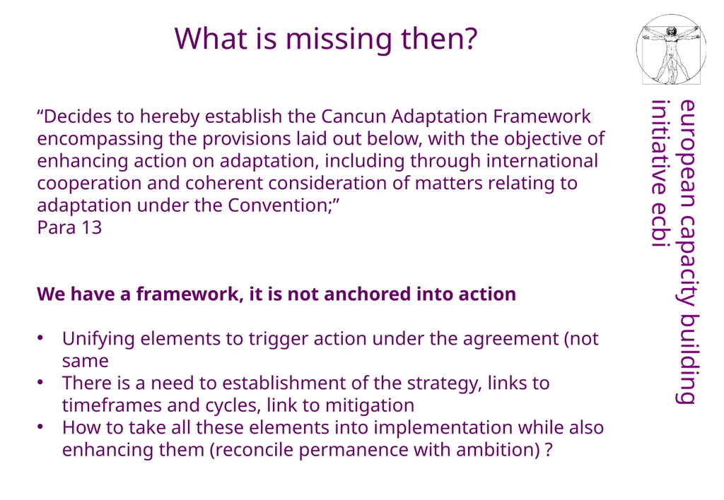 Adaptation in the Paris Agreement Ambition and - slide 12 of 12