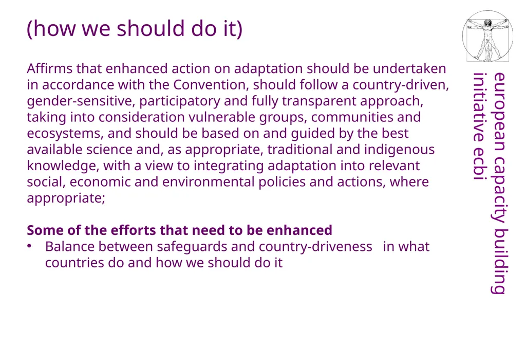 Adaptation in the Paris Agreement Ambition and - slide 6 of 12