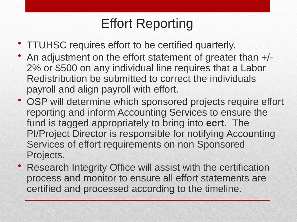 Grant Management TTUHSC Accounting Services May - slide 69 of 83