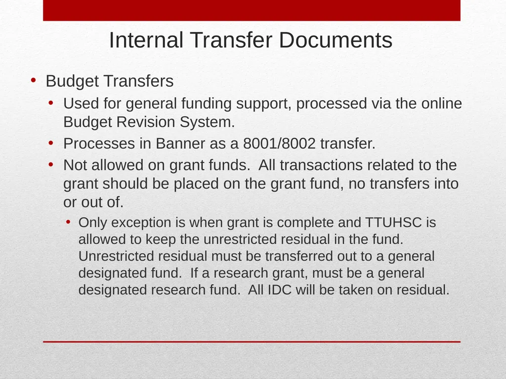 Grant Management TTUHSC Accounting Services May - slide 48 of 83