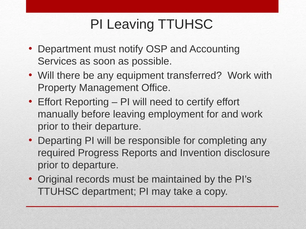 Grant Management TTUHSC Accounting Services May - slide 82 of 83