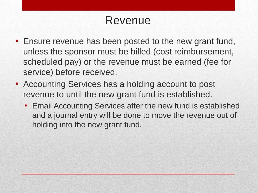 Grant Management TTUHSC Accounting Services May - slide 24 of 83