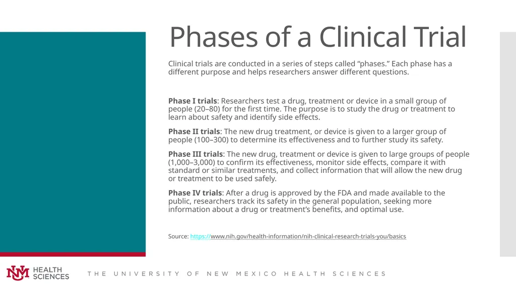The Basics of Clinical Trials By: Caitlin Vinyard - slide 3 of 16
