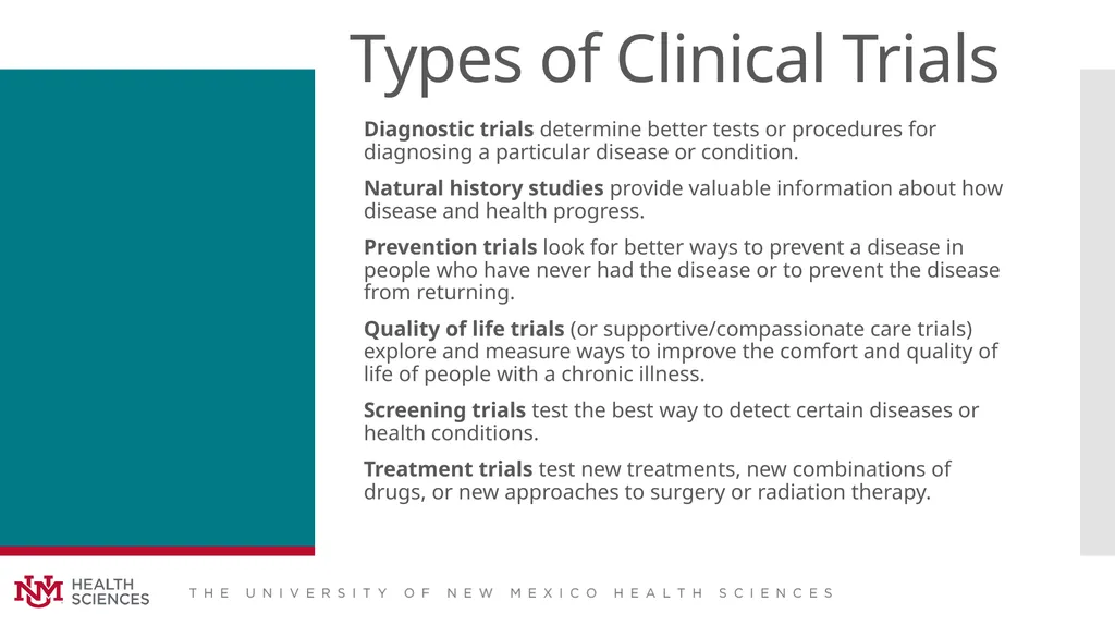 The Basics of Clinical Trials By: Caitlin Vinyard - slide 4 of 16