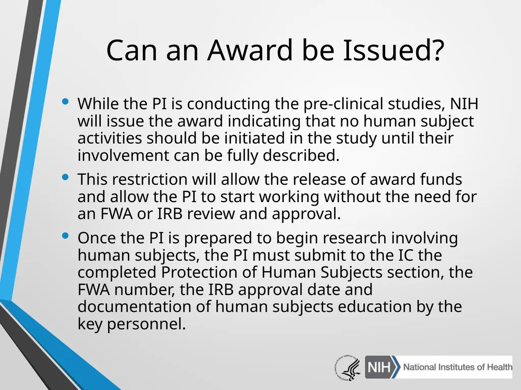 Advanced Administrative Topics: Pre-Award NIH - slide 13 of 39