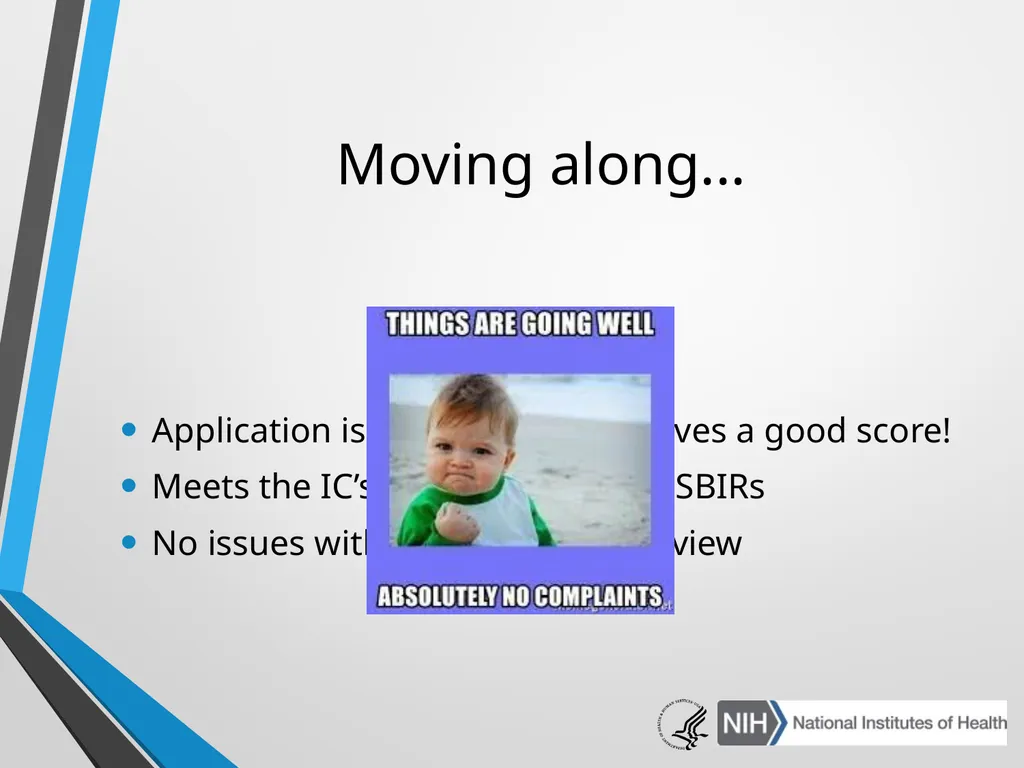 Advanced Administrative Topics: Pre-Award NIH - slide 29 of 39