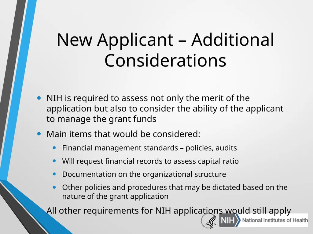 Advanced Administrative Topics: Pre-Award NIH - slide 32 of 39