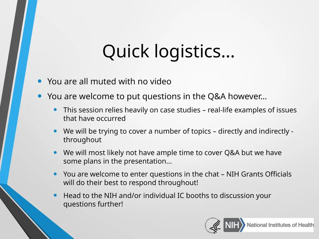 Advanced Administrative Topics: Pre-Award NIH - slide 3 of 39