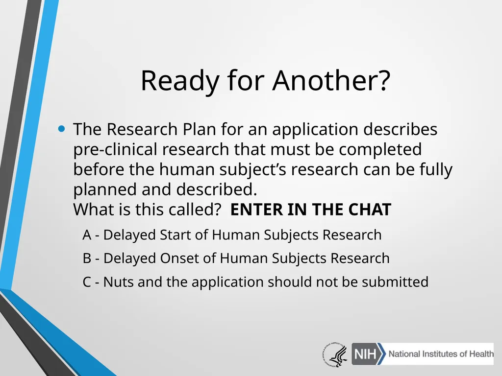 Advanced Administrative Topics: Pre-Award NIH - slide 11 of 39