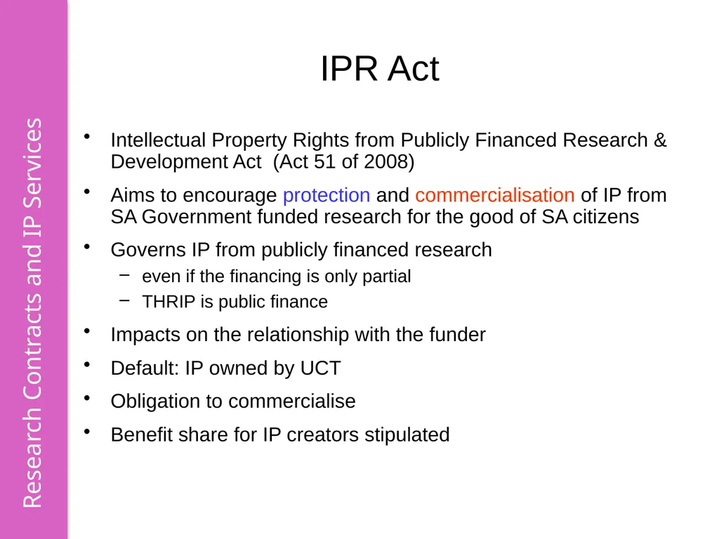 THRIP & Intellectual Property Dr Andrew Bailey IP - slide 3 of 17