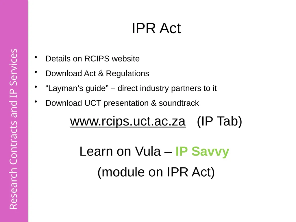 THRIP & Intellectual Property Dr Andrew Bailey IP - slide 4 of 17