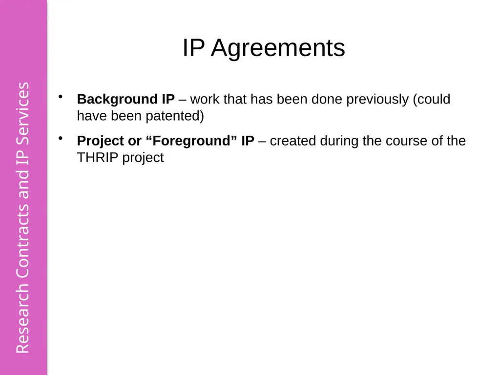 THRIP & Intellectual Property Dr Andrew Bailey IP - slide 8 of 17