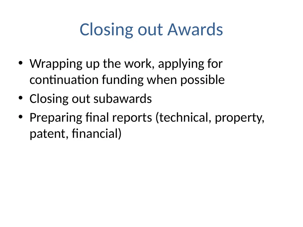 Role of the Sponsored Programs Office Michelle D. - slide 12 of 13